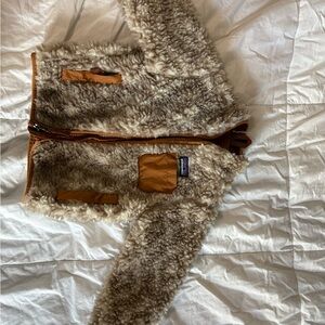 Patagonia Kids' Brown and Cream Fleece Jacket